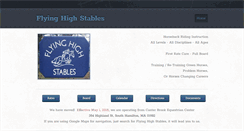 Desktop Screenshot of flyinghighstables.com