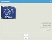 Tablet Screenshot of flyinghighstables.com